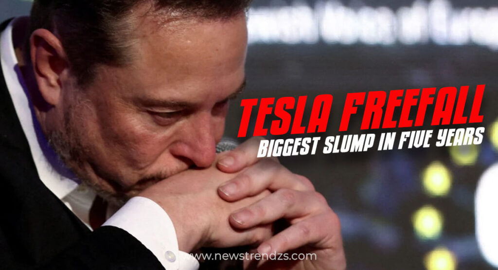 Tesla stock drops 15%